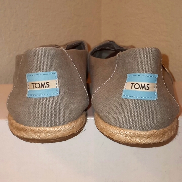 Toms Gray  Canvas Slip on Shoes - Picture 7 of 15